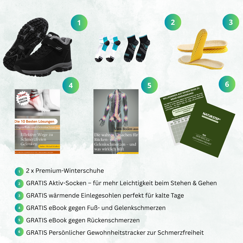 1+1 Ergonomischer Klettverschluss-Stiefel mit großzügigem Zehen - und Fersenbereich - OrthoRelief