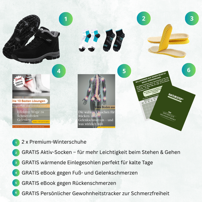 1+1 Ergonomischer Klettverschluss-Stiefel mit großzügigem Zehen - und Fersenbereich - OrthoRelief