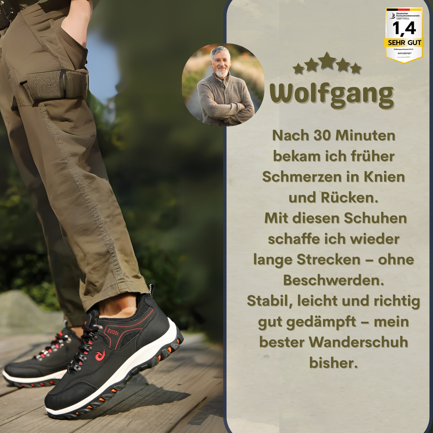1+1 Orthopädischer Lauf- & Wanderschuh - OrthoQuest - Unisex