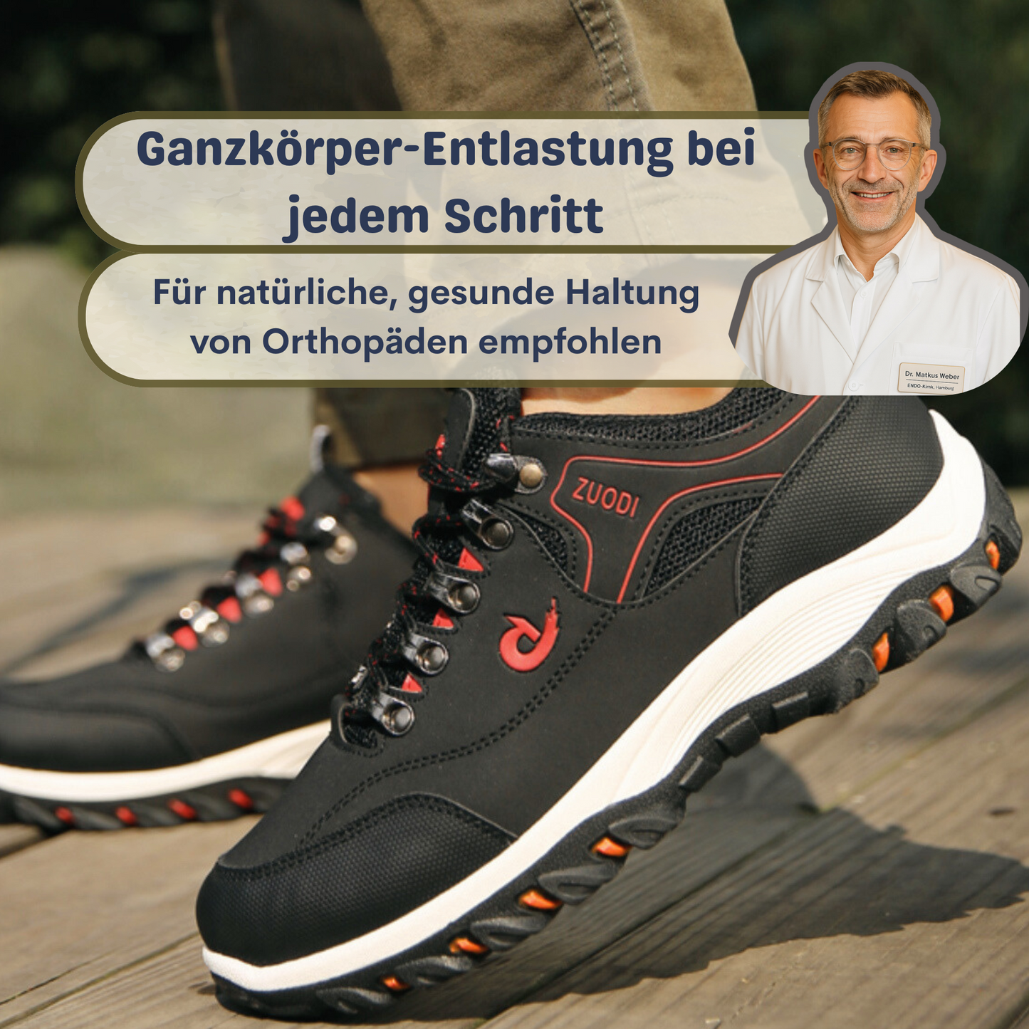 1+1 Orthopädischer Lauf- & Wanderschuh - OrthoQuest - Unisex