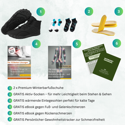 Wärmender Winter-Barfußschuh mit rutschfester Sohle - Orthonexa - Unisex