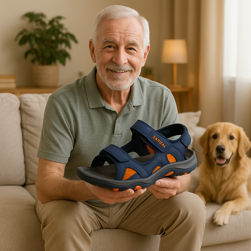Ergonomische Orthopädische Herrensandalen für Schmerzlinderung - OrthoClaim