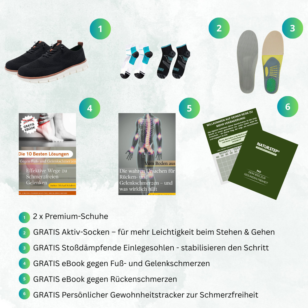 1+1 Schmerzfreier Alltagsschuh für Arbeit & Freizeit – EaseLine Pro