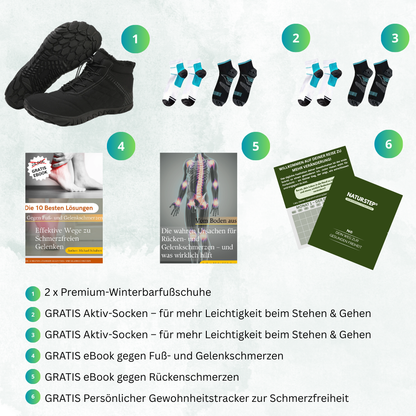 Isolierender Winter-Barfußschuh mit rutschfester Sohle - FrostFit - Unisex